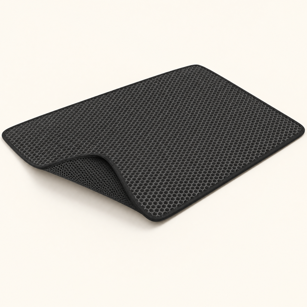 TrapDoor Litter Mat on cream studio set