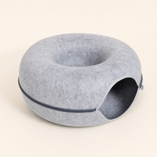 Nook Donut Tunnel Bed on cream studio set